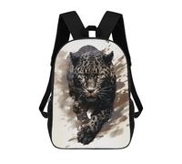 sinyumoney Running Dark Leopard 3D Printed Kids School Bag Rucksacks Children's School Fashion Casual Back Pack High Capacity Travel Book Bags Backpack for Kids 17inch