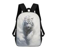 sinyumoney Running Tiger Children's Backpack, 3D Printed School Backpack, Backpack for Boys Girls, Adjustable School Bag for Primary School 17inch