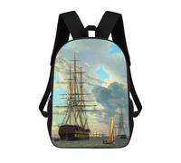 sinyumoney Russian Ship of The Line School Backpack Large Water Resistant Laptop Backpack for Girls Boys Teenage 17inch
