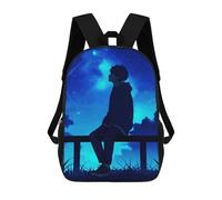 sinyumoney Sad Boy Children's Backpacks 17inch School Backpack 3D Printed Bag Bookbag for Kids Travel Rucksacks Boy Girl Book Bags Kids School Bag