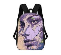 sinyumoney Sad Face Backpack School Bag Rucksack Casual Daypacks School Work Travel Bag for Girl, Teen Girls 17inch