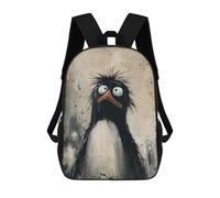 sinyumoney Sad Penguin Backpacks 3D Printed 17inch Kids School Backpack Outdoor Casual Daypack Casual Travel Bags for Middle School Students