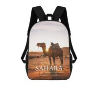 sinyumoney SAHARA Backpacks, Kids Backpack Student School Bag 3D Printed Travel Backpacks Fashion Accessory Backpack Children Waterproof School Bags 17inch