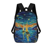 sinyumoney Sailing Dreams Kids School Backpack 17 Inch School Bag 3D Printed School Bag for Boys Elementary And Middle School Students