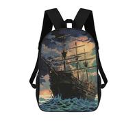 sinyumoney Sailing Into The Night School Bags Water Resistant School Bag Business Backpack for Campus Outdoor Travel Sports 17inch