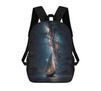 sinyumoney Sailing Under The Stars Backpacks 3D Printed Kids School Backpack Outdoor Casual Daypack Fashion Casual Children Backpacks Cute Travel Bags 17inch