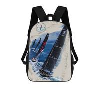sinyumoney Sailors To Your Marks Rucksack Lightweight Schoolbag Dayback Bookbag College for Girl, Teen Girls 17inch