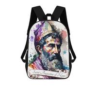 sinyumoney Saint Augustine of Hippo School Bags Computer Rucksack for School/Work/Travel for Girls Boys Teenage 17inch