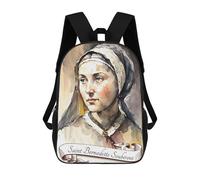 sinyumoney Saint Bernadette Soubirous Rucksack Large Lightweight Casual Backpack for Campus Outdoor Travel Sports 17inch