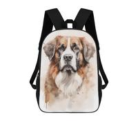 sinyumoney Saint Bernard Dog 3D Printed 17inch School Bag Children's School Backpack Travel Backpacks Casual Fashion Bag for Kids School Students