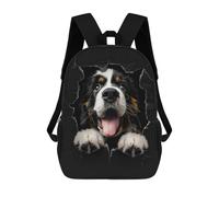 sinyumoney Saint Bernard School Backpack for Girls 17inch Casual Daypack Lightweight Rucksack Boy Girl Backpack for Middle School Students