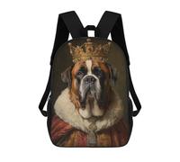 sinyumoney Saint Bernard The King Backpack School Bag Large Lightweight Casual Backpack for Campus Outdoor Travel Sports 17inch