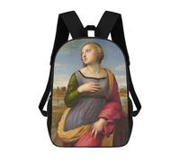 sinyumoney Saint Catherine Alexandria Backpack School Lightweight Schoolbag Dayback Bookbag College for Men/Women 17inch