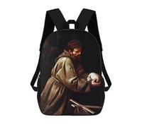 sinyumoney Saint Francis in Prayer Rucksack Large Lightweight Casual Backpack for Campus Outdoor Travel Sports 17inch