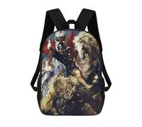 sinyumoney Saint George And Dragon Children's Backpacks 17inch School Backpack 3D Printed Bag Bookbag for Kids Travel Rucksacks Boy Girl Book Bags Kids School Bag