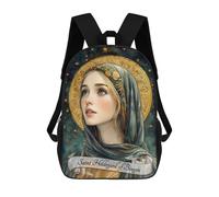 sinyumoney Saint Hildegard of Bingen Backpacks Kids School Backpack School Bag 3D Printed School Bag for Boys Elementary And Middle School Students 17inch