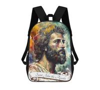 sinyumoney Saint John The Apostle School Bags Water Resistant Travel Backpack Computer Bag for Campus Outdoor Travel Sports 17inch