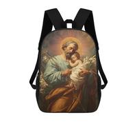 sinyumoney Saint Joseph with Baby Jesus Backpack School Bag High Secondary School Bags Casual Backpack for Teenage Girls Boys Women Men 17inch