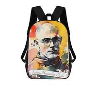 sinyumoney Saint Maximilian Kolbe Backpack School Bag Rucksack Casual Daypacks School Work Travel Bag for Men, Women & Teenage Boys 17inch