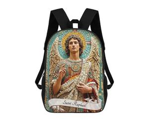 sinyumoney Saint Raphael Archangel School Backpack Work Laptop Backpack Rucksack Bag for Camping Outdoor Adventures And Daily Travel 17inch