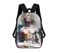 sinyumoney Saint Sebastian Christian Backpack School Work Laptop Backpack Rucksack Bag for Men, Women & Teenage Boys 17inch