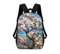 sinyumoney Sakura Bloom Japanese Art Backpacks Kids Student Schoolbag,3D Printed Backpacks,Elementary And Middle School Students Backpacks for Boys Girls 17inch