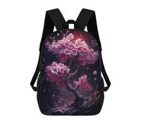 sinyumoney Sakura Cherry Blossom Ronaldo Backpack, Children's Backpack, Student School Bag, Book Bag, 3D Printed School Bag For Boys And Girls, 17inch