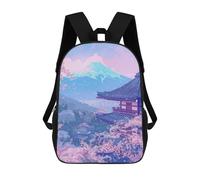 sinyumoney Sakura Japan Painting Backpack School Bag Water Resistant School Bag Business Backpack - Perfect for Travel, Work And Daily Use 17inch