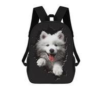 sinyumoney Samoyed Backpack School Bag Rucksack for Girls Boys Backpacks Large Capacity Kids Back Pack Lightweight School Bags for Children Students 17inch