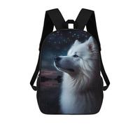 sinyumoney Samoyed Dog School Backpack Lightweight Schoolbag Dayback Bookbag College for Teenage Girls Boys Women Men 17inch
