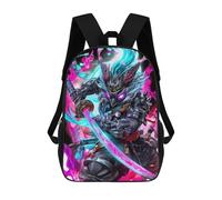 sinyumoney Samurai Parrot Animal Backpacks 3D Printed School Bag Casual Kids Fashion School Bag for Boys Middle School Students School 17inch