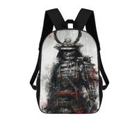 sinyumoney Samurai Warrior Armor Backpack Kids School Bag Boys Cartoon 3D Print Students Schoolbag Laptop Daypack for Boys Girls 17inch