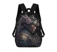 sinyumoney Samurai Warrior with Cherry Blossoms-8 School Bag 3D Printed Backpacks Fashion Kids School Backpack Boys Rucksacks for Boys Middle School Students 17inch