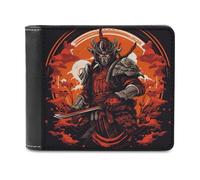 sinyumoney Samurai Warrior with Sword -1 3D Print Clutch Purse Credit Cards Coins Slots Note Section Fashion Slim Purse Craftsmanship Gifts 11.7cm*9.5cm