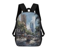 sinyumoney San Diego Charm USA 17inch School Bag 3D Printed Children's School Backpack Casual Fashion Travel Backpacks for Kids School Students