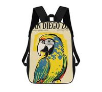 sinyumoney San Diego Zoo Poster 3D Printed 17 Inch School Backpack Casual Children's Backpacks 3D Printed for Boys Elementary And Middle