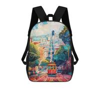 sinyumoney San Francisco Art Backpack School Bag Secondary Causal Travel High School Bags for School/Work/Travel 17inch