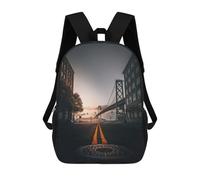 sinyumoney San Francisco Backpack School Bag School Secondary High School College Backpack Travel for Boys/Girls/Teenagers 17inch
