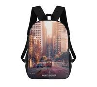 sinyumoney San Francisco Cable Car Ride Backpack School Lightweight Casual Daypack School Backpacks for Teenage Girls Boys Women Men 17inch