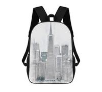 sinyumoney San Francisco Financial District School Bags Water Resistant Travel Backpack Computer Bag for School/Work/Travel 17inch