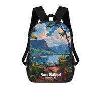 sinyumoney San Rafael National Park Paraguay Backpacks Kids Student Schoolbag,3D Printed Backpacks,Elementary And Middle School Students Backpacks for Boys Girls 17inch