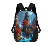 sinyumoney Sanctuary of The Crimson Falls School Backpack Large Water Resistant Laptop Backpack for Men, Women & Teenage Boys 17inch