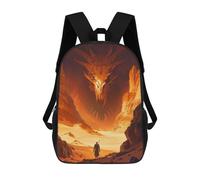 sinyumoney Sand Dragon Gate 3D Printed Children's School Backpack for Kids Travel Rucksacks Book Bags Kids School Bag 17inch