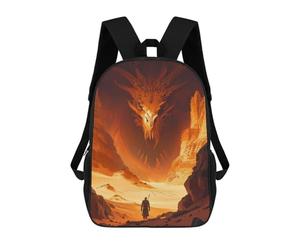 sinyumoney Sand Dragon Gate 3D Printed Children's School Backpack for Kids Travel Rucksacks Book Bags Kids School Bag 17inch