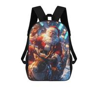 sinyumoney Santa Claus in Sleigh Christmas School Backpack Daypacks Business Backpack Water Resistant Bookbag for Men/Women 17inch