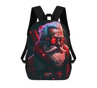 sinyumoney Santa Claus Neon Punk School Backpack Travel College Rucksack Backpacks for Campus Outdoor Travel Sports 17inch