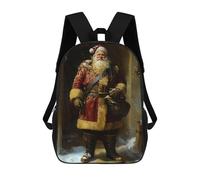 sinyumoney Santa Claus Portrait School Backpack Work Laptop Backpack Rucksack Bag for Camping Outdoor Adventures And Daily Travel 17inch