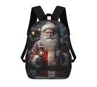sinyumoney Santas Cheerful Arrival Children's School Backpack Fashion Casual Children's Backpacks 3D Printed School Bags Boy Large Backpack 17inch