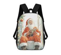 sinyumoney Santas Christmas Break Backpack School Bag Large School Backpack for Boys for Teenage Girls Boys Women Men 17inch