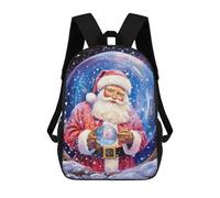 sinyumoney Santas Predictions Decor Children's School Backpack 3D Printed for Kids Travel Rucksacks Book Bags Kids School Bag 17inch